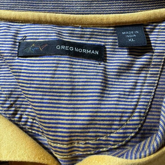 Greg Norman Pinstripe Golf Polo Shirt - Picture 7 of 7
